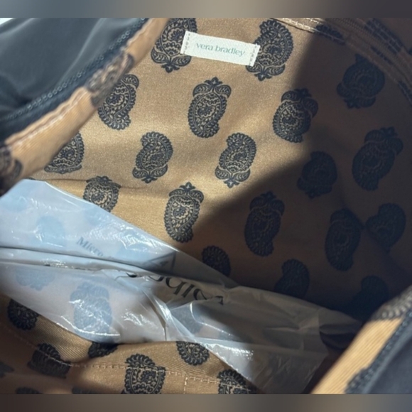 Vera Bradley Hobson Hobo Nylon Black Bag - Picture 6 of 11